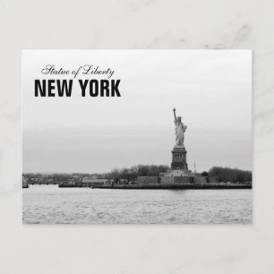 Zwart wit beeld van de vrijheid - NY New York Briefkaart