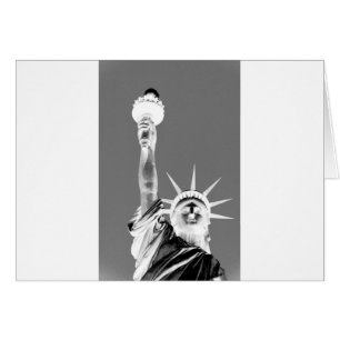 Zwart-wit beeld van Liberty New York City