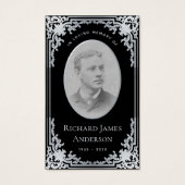 Zwart & Wit Begrafenisgebed Kaart (Voorkant)