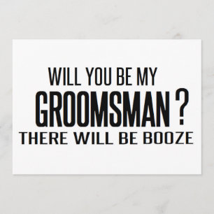 zwart-wit ben je mijn groomsman? huwelijk kaart