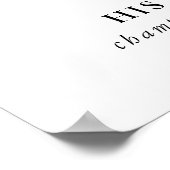 Zwart Wit Berg Kalligrafie Bruiloft Bar Menu Poster (Hoek)