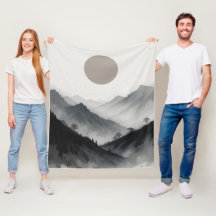 Zwart-wit berglandschap