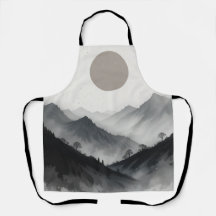 Zwart-wit berglandschap