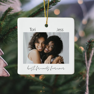 Zwart-wit Best Friends Foto Ornament