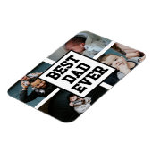 Zwart wit Beste pap ooit Aangepast Foto Afbeelding Magneet (Linkerzijde)