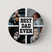 Zwart wit Beste pap ooit Aangepast Foto Afbeelding Ronde Button 5,7 Cm (Voorkant)
