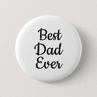 Zwart-wit Beste vader ooit Ronde Button 5,7 Cm