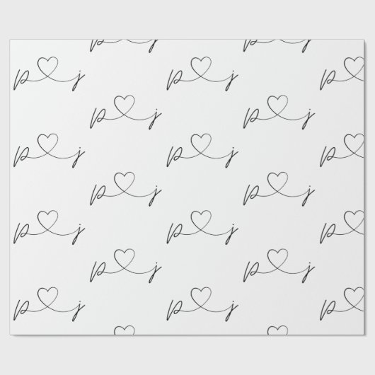 Zwart-wit bezit van Jezus Zig Wrapping Paper Cadeaupapier (Vlak)