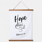 Zwart-wit Bijbel Verse Set van twee Hangend Wandkleed (Voorkant)