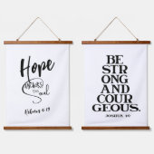 Zwart-wit Bijbel Verse Set van twee Hangend Wandkleed (Dubbel)