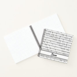 Zwart wit binair getal Bullet Journal Notitieboek