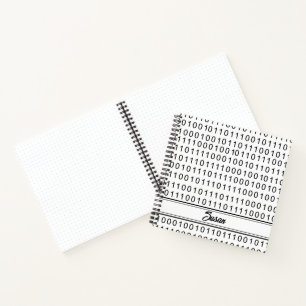 Zwart wit binair getal Bullet Journal Notitieboek