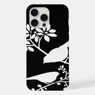 Zwart-wit Birds Aangepaste iPhone Case 15 Pro Max Hoesje