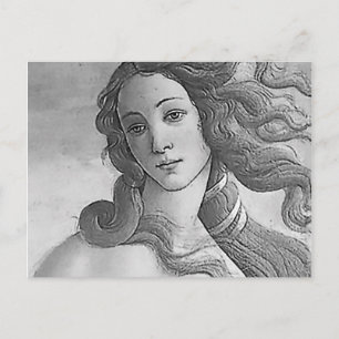 Zwart-wit - Birh van Venus, godin Briefkaart
