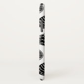 Zwart-wit blad patroon en naam Case-Mate iPhone case (Achterkant / rechts)