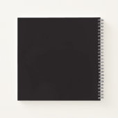 Zwart-wit bladeren patroon gepersonaliseerd notitieboek (Achterkant)