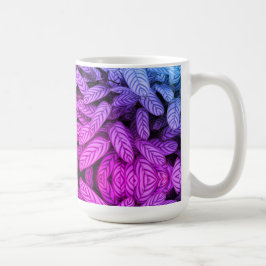 Zwart-wit bladpatroon koffiemok