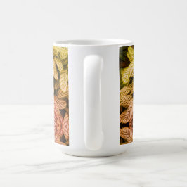 Zwart-wit bladpatroon koffiemok