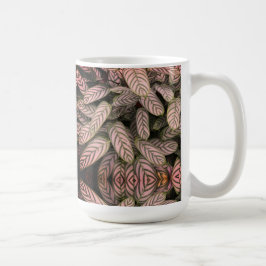 Zwart-wit bladpatroon koffiemok