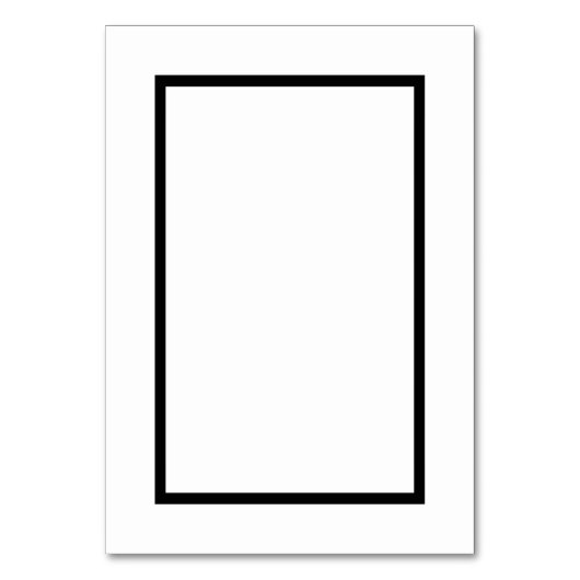  Zwart & Wit Blank Tafelnummer Kaart (Voorkant)