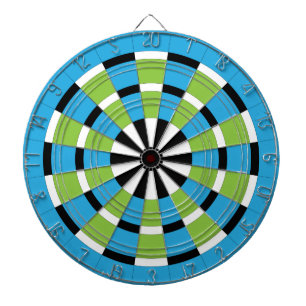Zwart Wit Blauw & Limoen Dartboard Dartbord