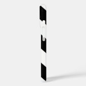 Zwart, Wit, Blauw Modern Stripe, Naam Case-Mate iPhone Case (Achterkant / Links)