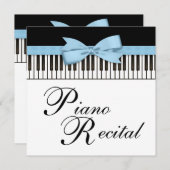 Zwart Wit Blauw Piano Keys Overweging Kaart (Voorkant / Achterkant)