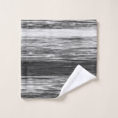 Zwart-wit Blended Lines Abstract Bad Handdoek (Wasdoekje)