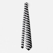 Zwart-wit bliksem Zig Zag Pattern Stropdas (Achterkant)