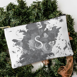 Zwart-wit Bloemen Artistieke Gepersonaliseerde Gif Etui