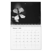 Zwart-wit bloemen fotografie kalender (Feb 2026)