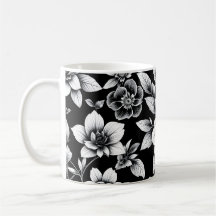 Zwart-wit bloemen