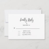 Zwart Wit Bloemen Monogram Menu Selectie Trouwen (Voorkant)