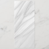 Zwart & wit bloemen mooi bruiloft menu (Achterkant)