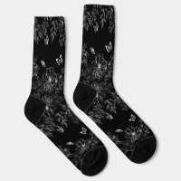 Zwart-wit Bloemen Natuur Patroon Minimalistisch