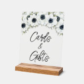 Zwart Wit Bloemen Vrijgezellenfeest Kaarten en ges Acryl Bord (Hoek)