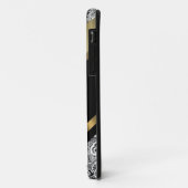 Zwart & wit bloemendamast patroon Case-Mate iPhone case (Achterkant/links)