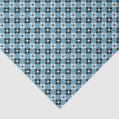 Zwart-wit bloemenpatroon tissuepapier (Detail)