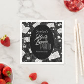 Zwart-wit boek lanceringsfeest servet (Insitu)