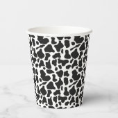 Zwart Wit Boerderij Koe Vlekken Verjaardag Papieren Bekers (Achterkant)