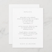 Zwart-wit Boho Photo Wedding Modern Informatiekaartje (Voorkant / Achterkant)