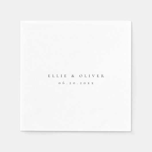 Zwart-wit Boho Wedding Moderne Cocktail Servet (Voorkant)