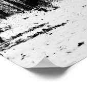 Zwart-wit Bomen in Winter Poster  (Hoek)