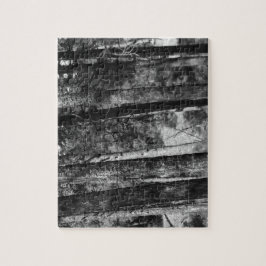 zwart-wit bomen rondom puzzel