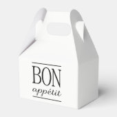Zwart-wit Bont Eetlust Bedankdoosjes (Voorkant Zijde)