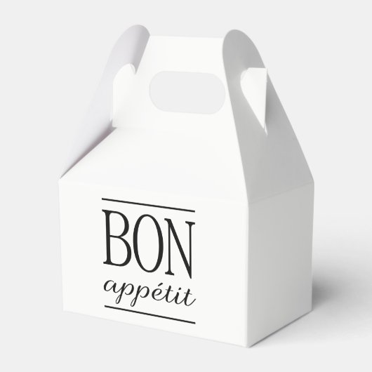 Zwart-wit Bont Eetlust Bedankdoosjes (Voorkant Zijde)