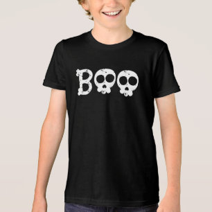 Zwart-wit Bony Skull Boo Tri-Blend Shirt