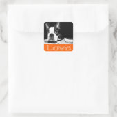 Zwart & Wit Boston Terrier Puppy Dog Sticker (Tas)