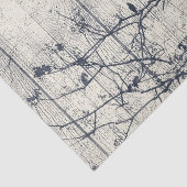 Zwart-wit Botanische Motif Artwork Tissuepapier (Detail)