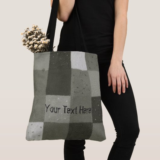  zwart-wit breiwerk tote bag (Dichtbij)